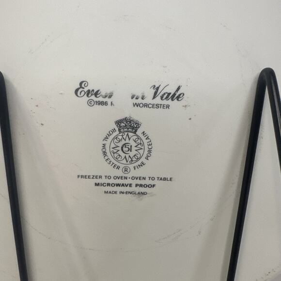 Royal Worcester Evesham Vale Pie Plate 10” England Vintage Bakeware - Picture 4 of 6